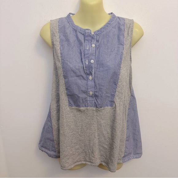 J. Crew Tops - NWT J. Crew Blue and Gray Sleeveless Blouse